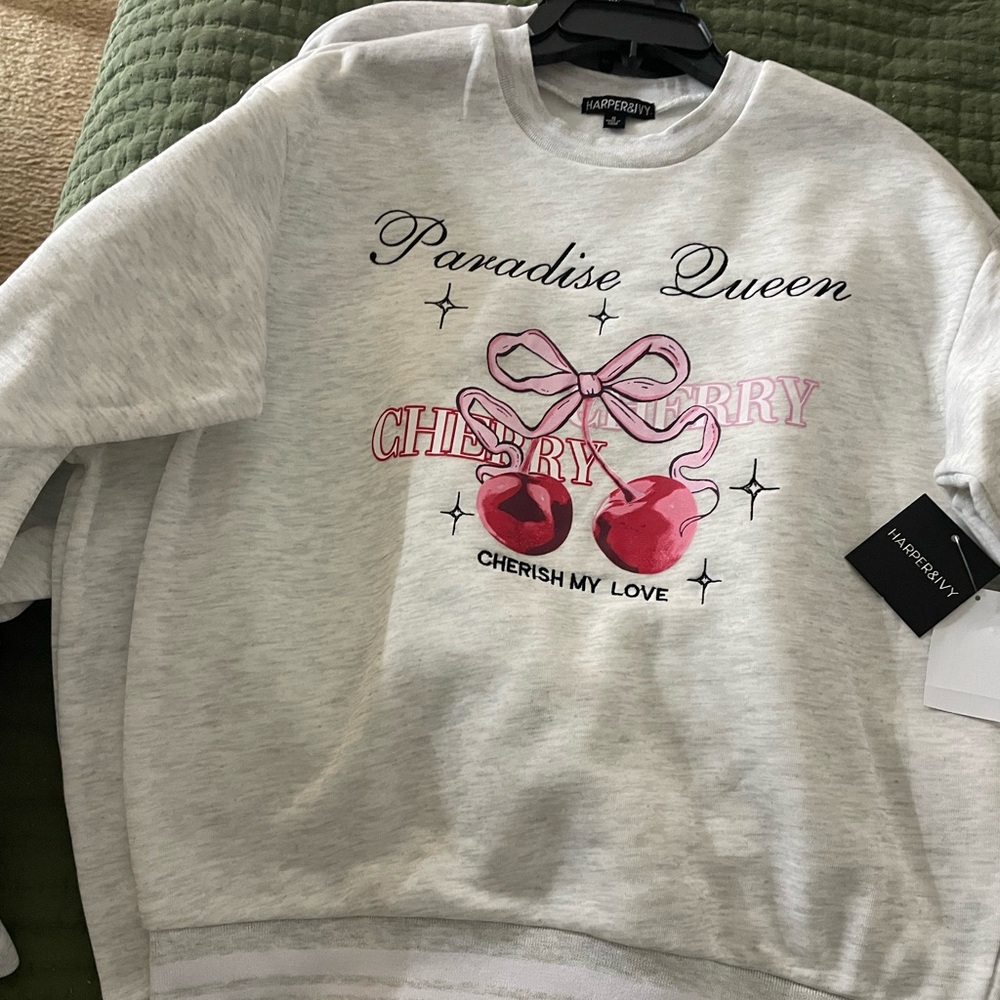 Cherry 🍒 sweater over size small